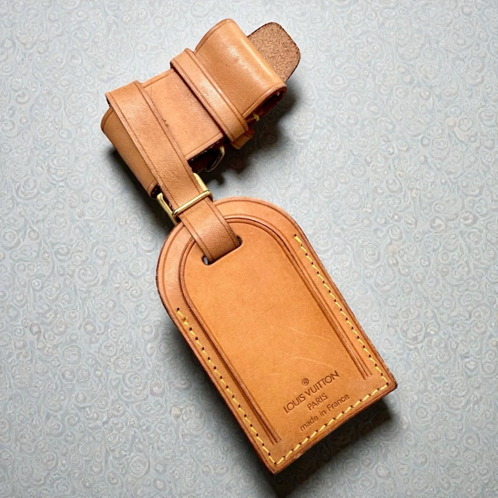 LOUIS VUITTON Leather Luggage Name Tag and Poignet Set - Picture 3 of 6